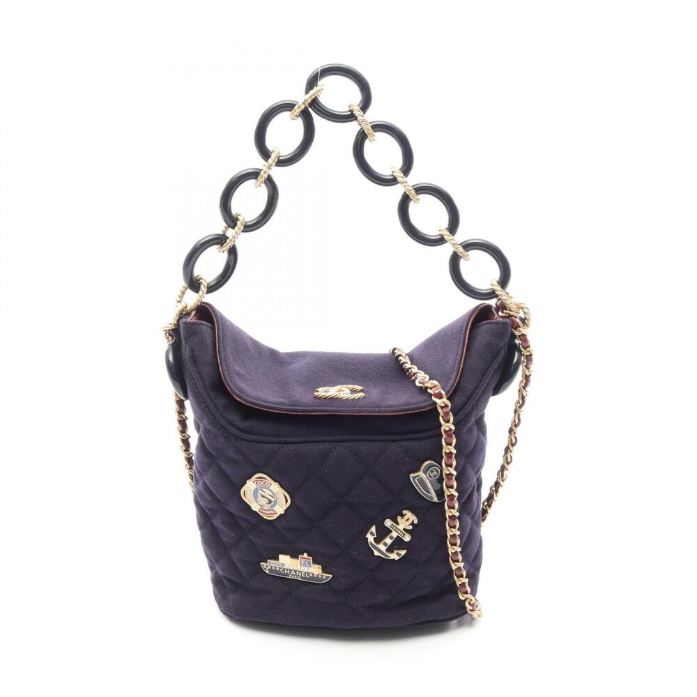 Chanel Paris Hamburg Matelassé 2-Way Shoulder Bag/Handbag, Wool Leather, Wome...
